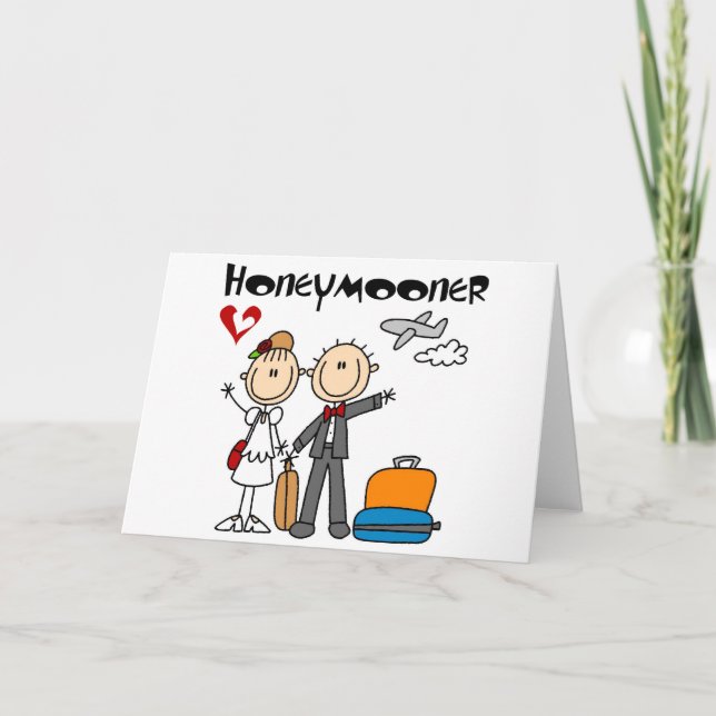 Stick figur Honeymoers T-shirts och presenter Kort (Framsida)