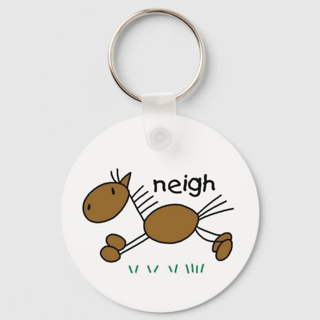 Stick figur Horse Nyckelring (Framsida)