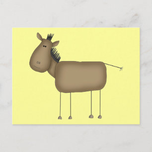 stick figur Horse Tshirts och Gifts Vykort
