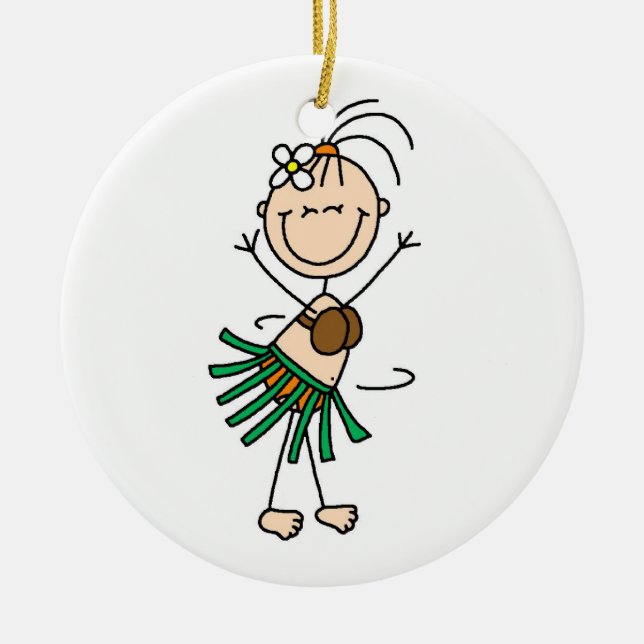Stick figur Hula Dance Ornament (Framsidan)