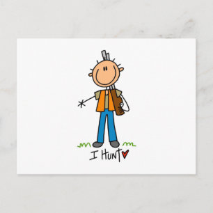 stick figur Hunter Vykort