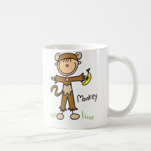 Stick figur i apakostymmugg kaffemugg