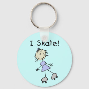 Stick figur I Skate Tshirts och presenter Nyckelring