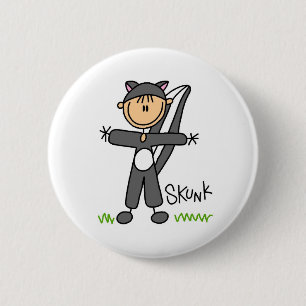 Stick figur i Skunkkostym knäppas Knapp