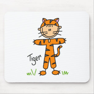 Stick figur i tigerkostymen Mousepad Musmatta