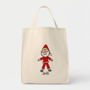 Stick figur Jultomten Tshirts och gåvor Tygkasse