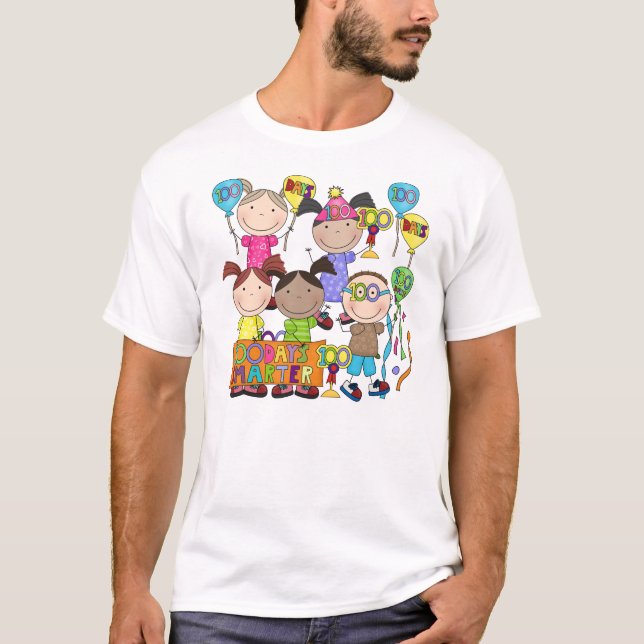 Stick figur lurar 100 dagar mer smart tröja (Framsida)