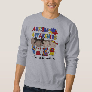 Stick figur lurar Autismmedvetenhet Långärmad Tröja