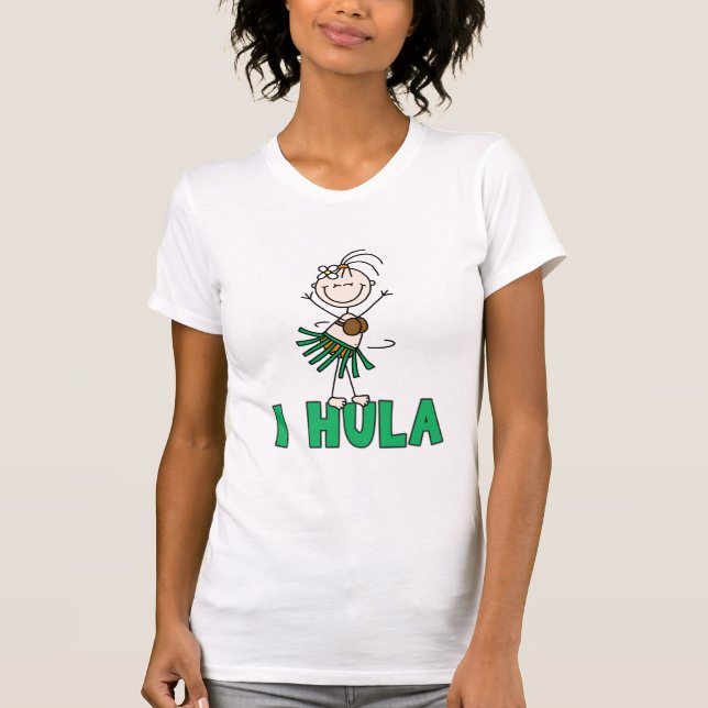 Stick figur mig Hula T-tröja och gåvor T Shirt (Framsida)