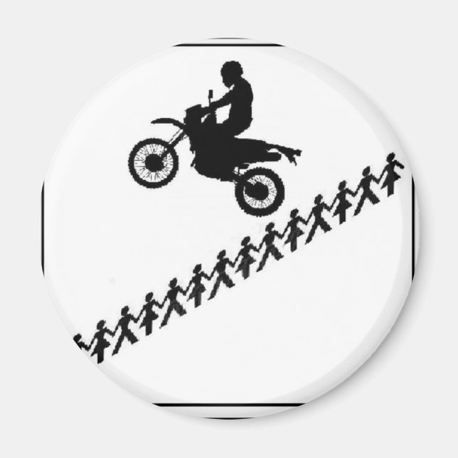 STICK FIGUR MOTOCROSS MAGNET (Framsidan)