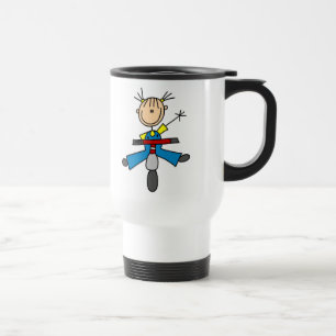 Stick figur på sparkcykelmuggen resemugg