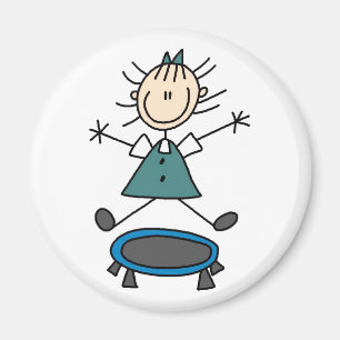 Stick figur på Trampolinemagneten Magnet