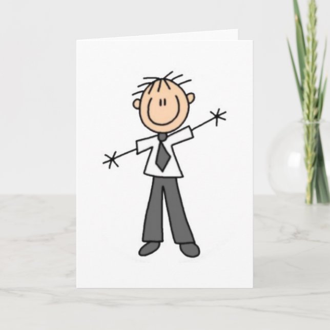 Stick figur Pappa Kort (Framsida)