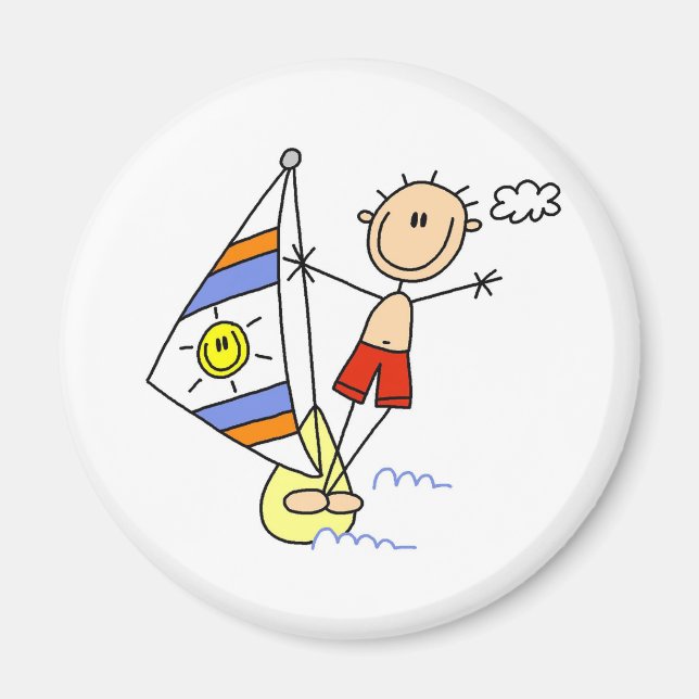 Stick figur Parasailing Magnet (Framsidan)