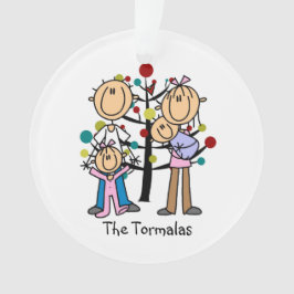 Stick figur Parents, Girl, Pojke Ornament