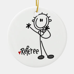 Stick figur Referee T-shirts och presenter Julgransprydnad Keramik
