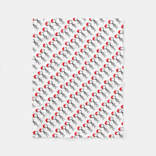 Stick figur Santa Blanket Fleecefilt