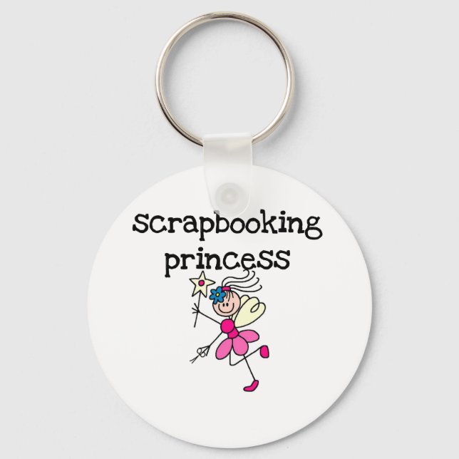 Stick figur Scrapbook Princess Nyckelring (Framsida)