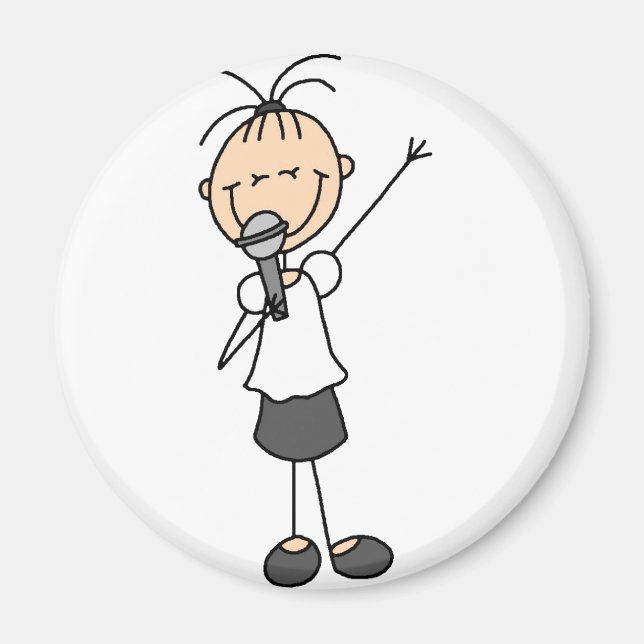 Stick figur Singer Magnet (Framsidan)