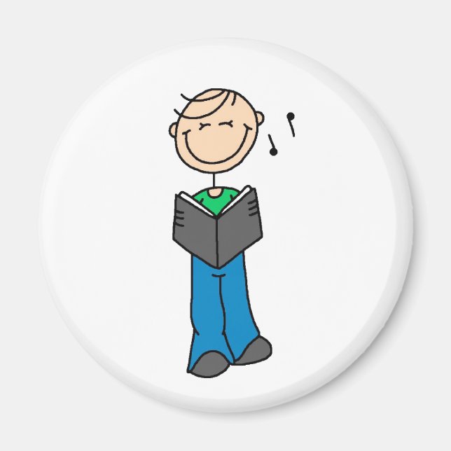 Stick figur Sjunga Magnet (Framsidan)