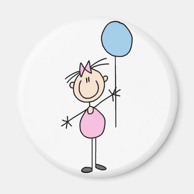 Stick figur Småbarn Magnet (Framsidan)