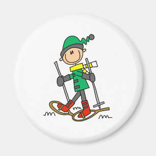 Stick figur Snowshoeing Magnet