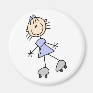 Stick figur som åker skridskor magneten magnet