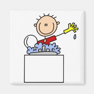 Stick figur som gör disk magnet