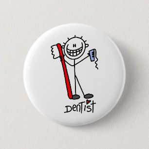 Stick figur-tandläkare knapp