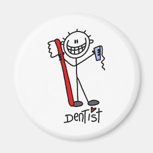 Stick figur-tandläkare magnet