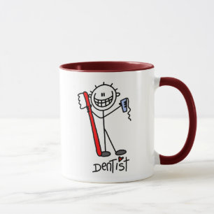 Stick figur-tandläkare mugg