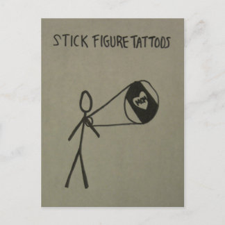 STICK FIGUR TATTOOS VYKORT