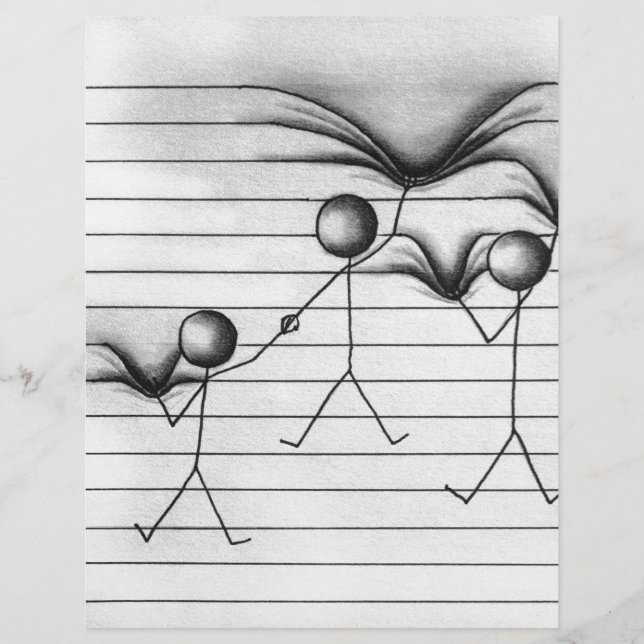 Stick figur Teckning i Hanging på Linjer (Framsida)