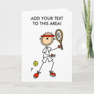 Stick figur Tennis Player-kort Kort