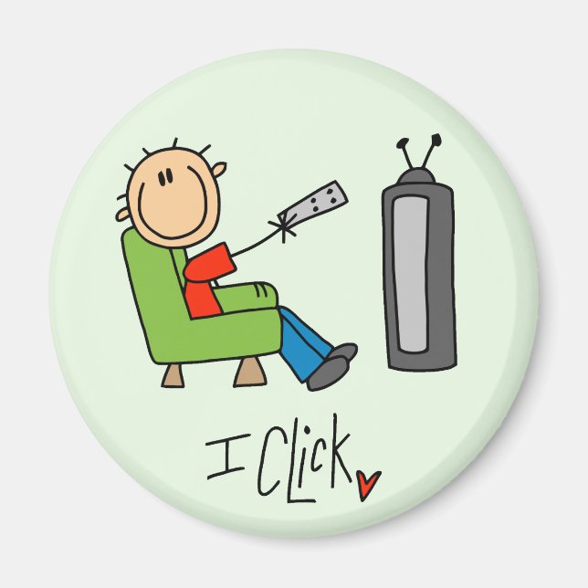 Stick figur TV Clicker Magnet (Framsidan)