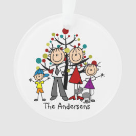 Stick figur uppfostrar prydnaden för akrylen för