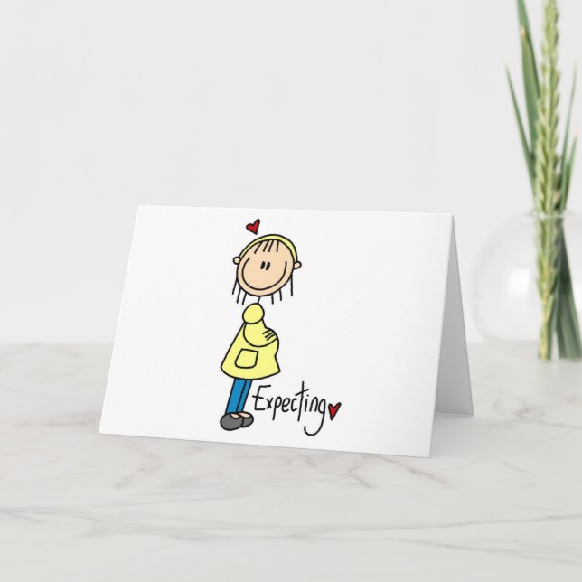Stick figur väntar sig Baby Meddelande (Framsida)