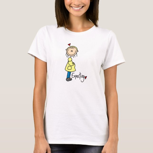 Stick figur väntar sig Baby T-shirt (Framsida)
