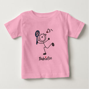 Stick figurBadmintonT-tröja och gåvor Tee