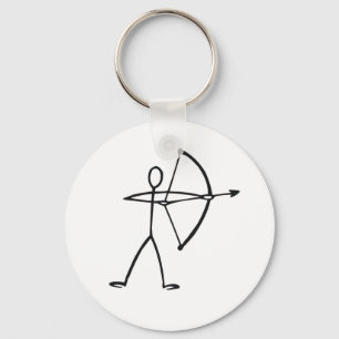 Stick figurbågskyttt-skjortor och gifts. nyckelring