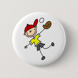 Stick figurbaseball knäppas knapp