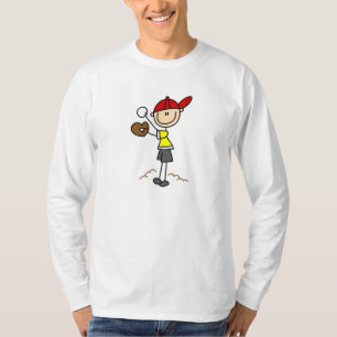 Stick figurbaseball tee shirt