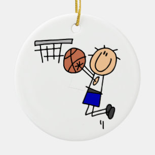 Stick figurbasket sjunker T-shirs och gåvor Julgransprydnad Keramik