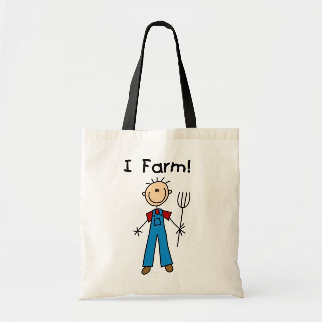 Stick figurbondeTshirts och gåvor Tygkasse (Framsidan)