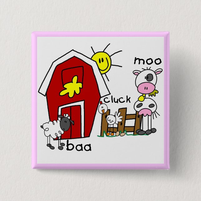 Stick figurboskapTshirts och gåvor Knapp (Framsida)