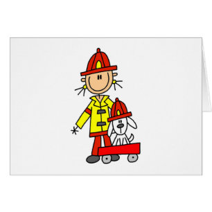 Stick figurbrandman med Dalmation kort