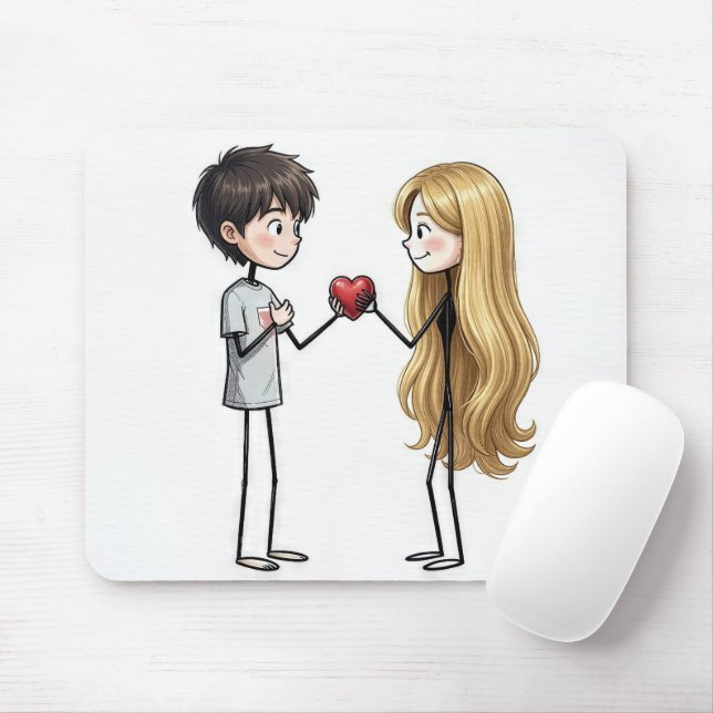 Stick Figure Boy Giving His Heart Away Musmatta (Med mus)