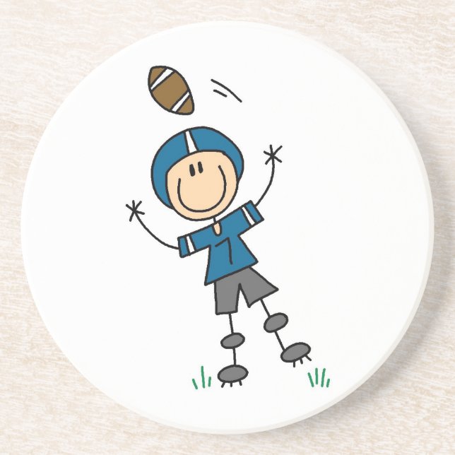 Stick Figure Football Blå Underlägg (Framsidan)