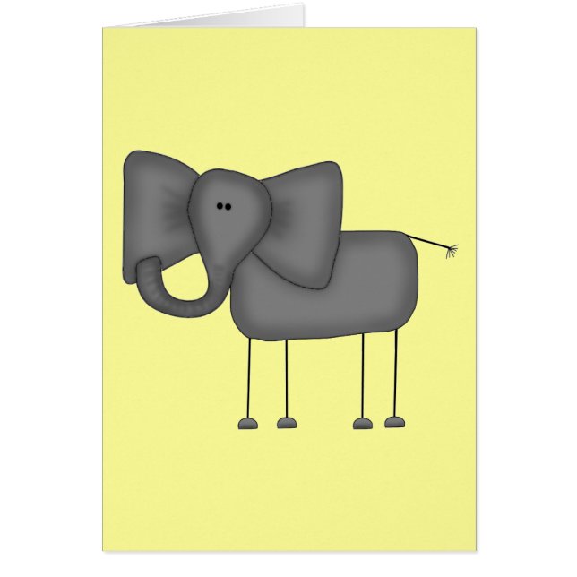 Stick figurelefantTshirts och gåvor Hälsningskort (Framsidan)