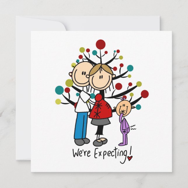 Stick figurer Expectant Parents Girl (Framsida)